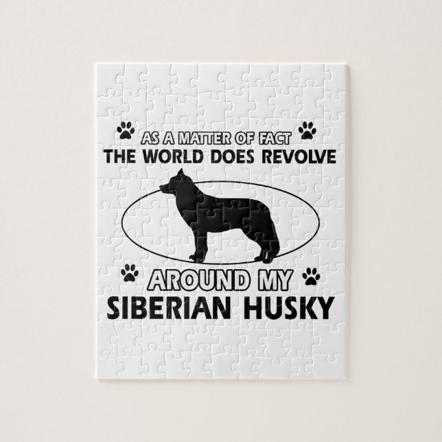 siberian husky designs jigsaw puzzle (Vertical)