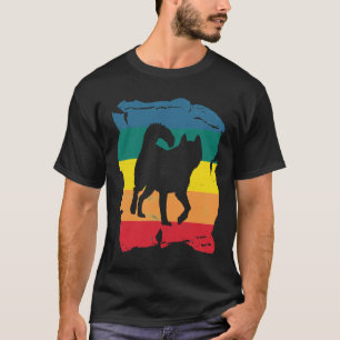 Siberian Husky Distressed Vintage Retro Silhouette T-Shirt