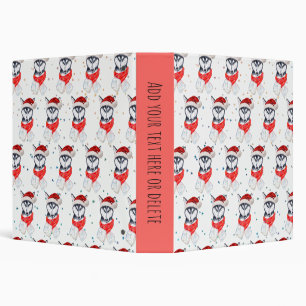 Siberian Husky Dog Breed Christmas Stars Binder