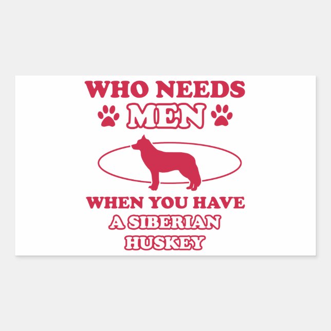 Siberian Husky dog breed designs Sticker (Front)