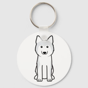Siberian Husky Dog Cartoon Keychain