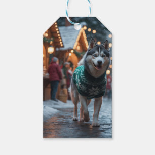 Siberian Husky Dog Christmas Snow Holiday  Gift Tags