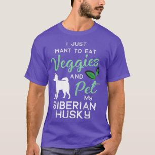 Siberian Husky Dog Cigar lover owner Xmas Birthday T-Shirt