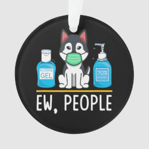 Siberian Husky Dog Face Mask And Hand Wash Ornament