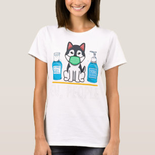 Siberian Husky Dog Face Mask And Hand Wash T-Shirt
