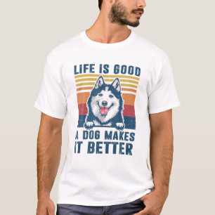 Siberian Husky Dog Gifts Funny Dog Dad Mom Men Wom T-Shirt