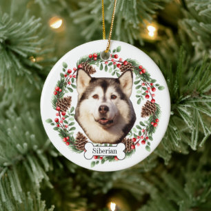 Siberian Husky dog Personalized Pet Ornament