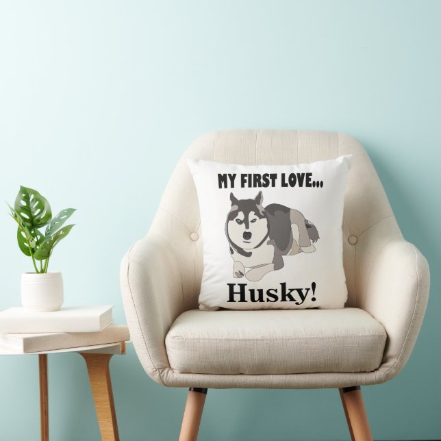 Siberian Husky Dog Pet Siberian Husky Throw Pillow (Chair)