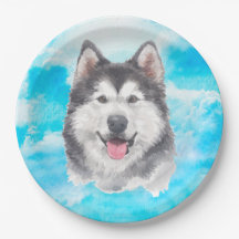 Siberian Husky Dog Pet Watercolor