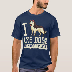 Siberian Husky Dog Puppies Owner Lover T-Shirt