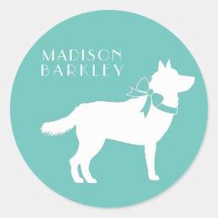 Siberian Husky Dog Puppy Malamut Classic Round Sticker
