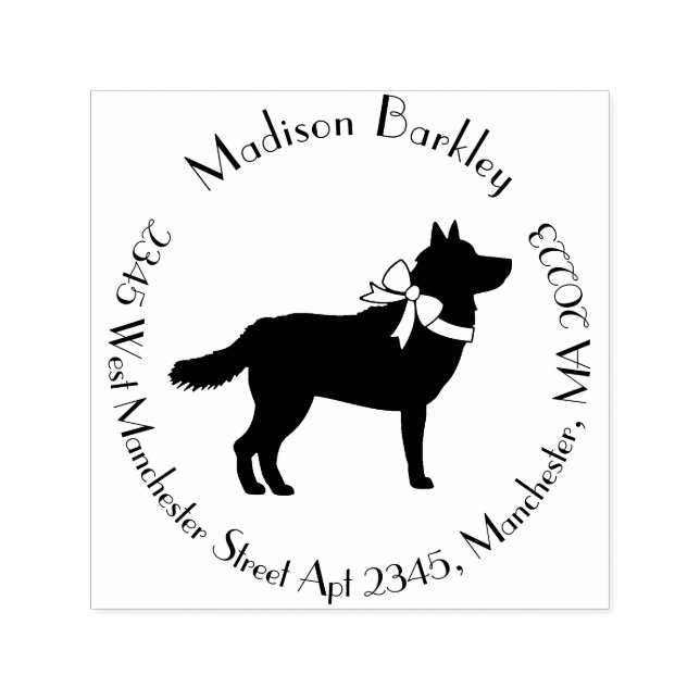 Siberian Husky Dog Puppy Malamut Self-inking Stamp (Design)
