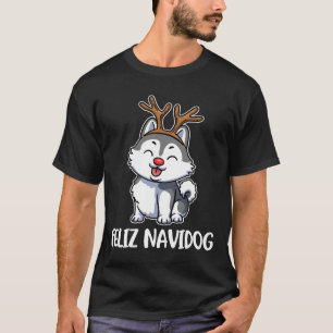Siberian Husky Funny Christmas Dog T-Shirt