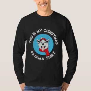 Siberian Husky Funny Christmas Pajama T-Shirt
