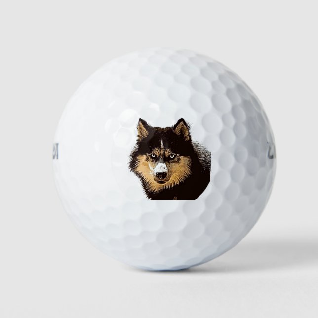 Siberian Husky Golf Balls (Front)
