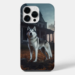 Siberian Husky Halloween Scary iPhone 14 Pro Max Case