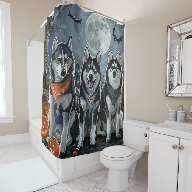 Siberian Husky Halloween Spooky  (In Situ)