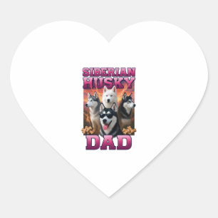 Siberian Husky   Heart Sticker