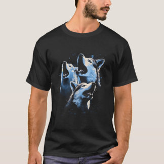 Siberian Husky Howling At The Moon Siberian Husky T-Shirt