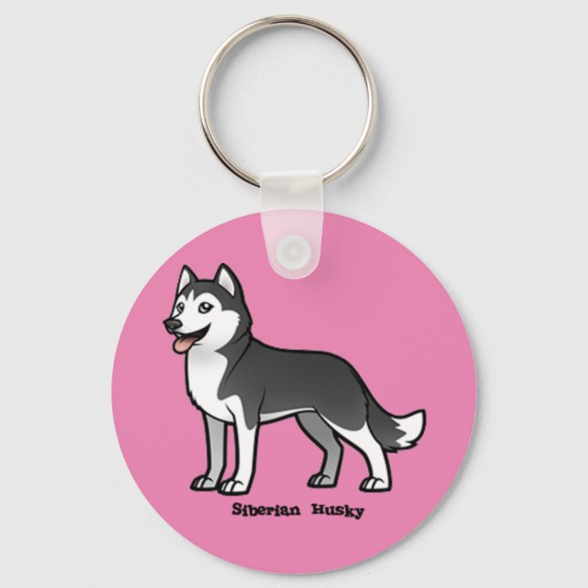 Siberian Husky Keychain (Front)