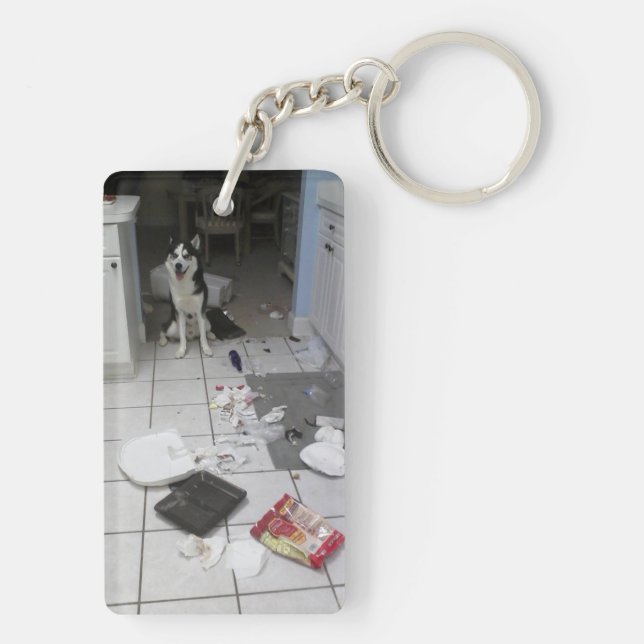 Siberian Husky Keychain (Back)