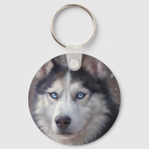 Siberian Husky Keychain