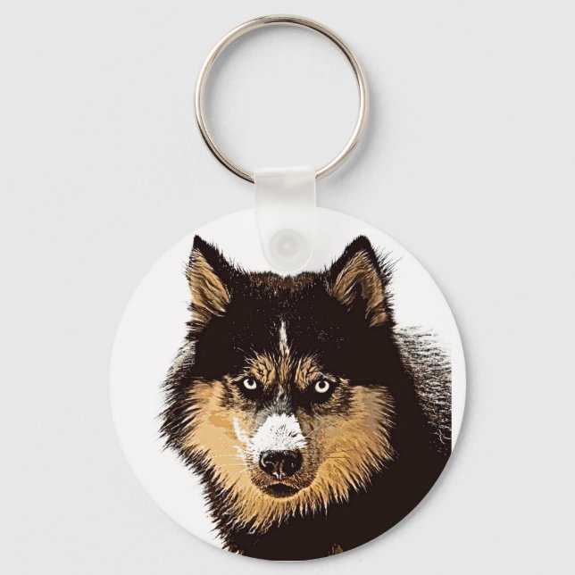 Siberian Husky Keychain (Front)