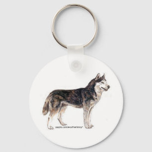 Siberian Husky! Keychain