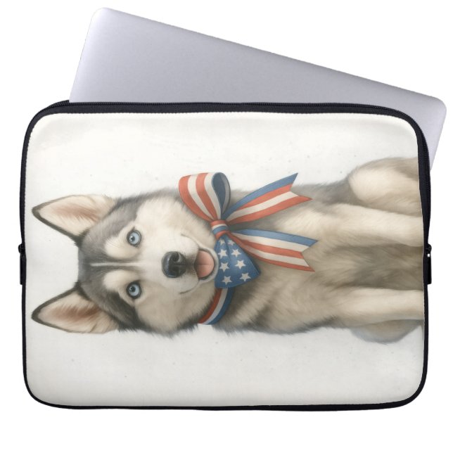 Siberian Husky Laptop Sleeve (Front)