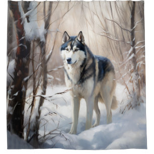 Siberian Husky Let It Snow Christmas