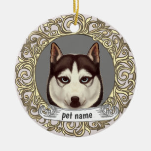 Siberian Husky Loving Memory ornament