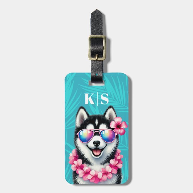Siberian Husky Luggage Tag (Front Vertical)