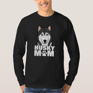 Siberian Husky Mom Dog Paw T-Shirt