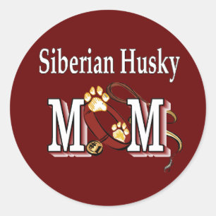 Siberian Husky Mom Gifts Classic Round Sticker