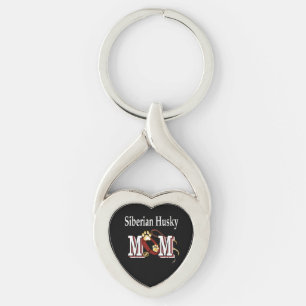Siberian Husky Mom Gifts Keychain