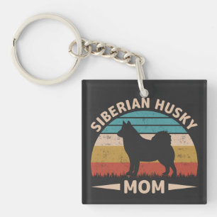 Siberian Husky Mom Special Bond Husky Mama Keychain