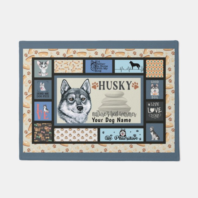 Siberian Husky Owner Lover Funny Keepsake Quilt  Doormat (Front)
