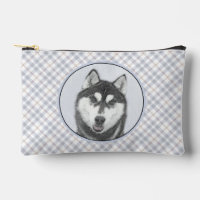 Siberian Husky Painting Black and White Dog Art