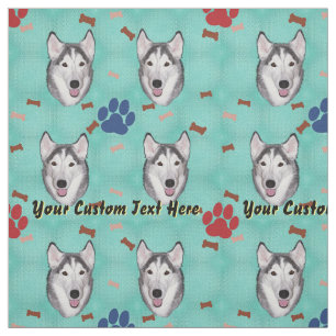 Siberian Husky - Personalize Fabric