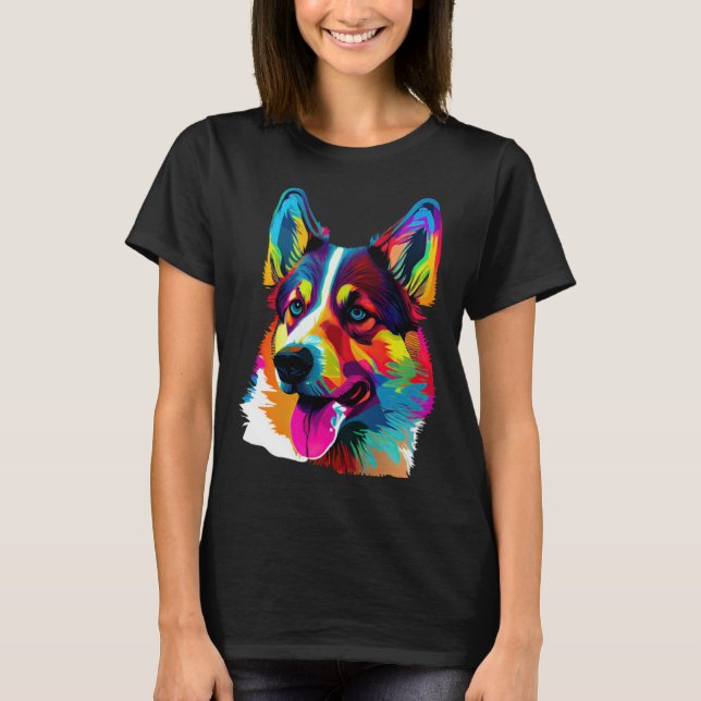Siberian Husky Pop Cute Husky T-Shirt (Front)