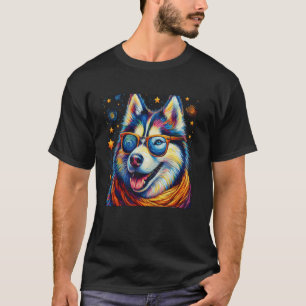 Siberian Husky Portrait for Husky Dog Lovers T-Shirt