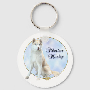 Siberian Husky Portrait Keychain - Customized