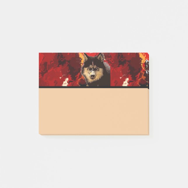 Siberian Husky Post-It Noes Notes (Front)