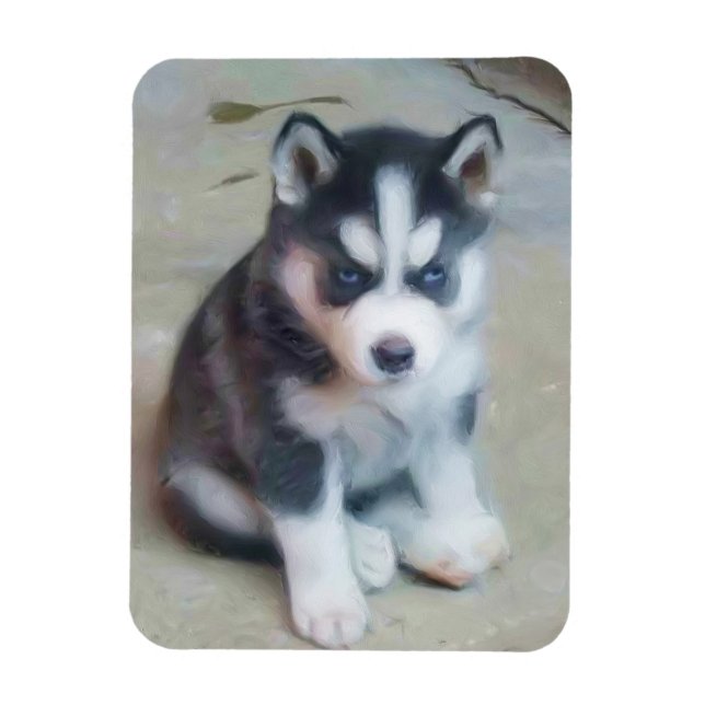 Siberian Husky puppy Magnet (Vertical)