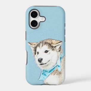 Siberian Husky Puppy Painting - Original Dog Art