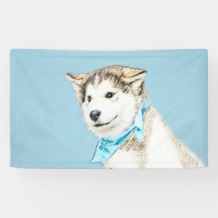 Siberian Husky Puppy Painting - Original Dog Art Banner