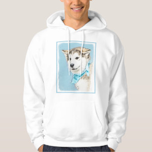 Siberian Husky Puppy Painting - Original Dog Art Hoodie