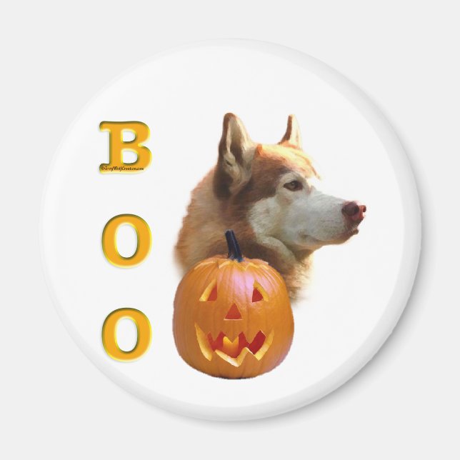 Siberian Husky (red) Boo Magnet (Front)