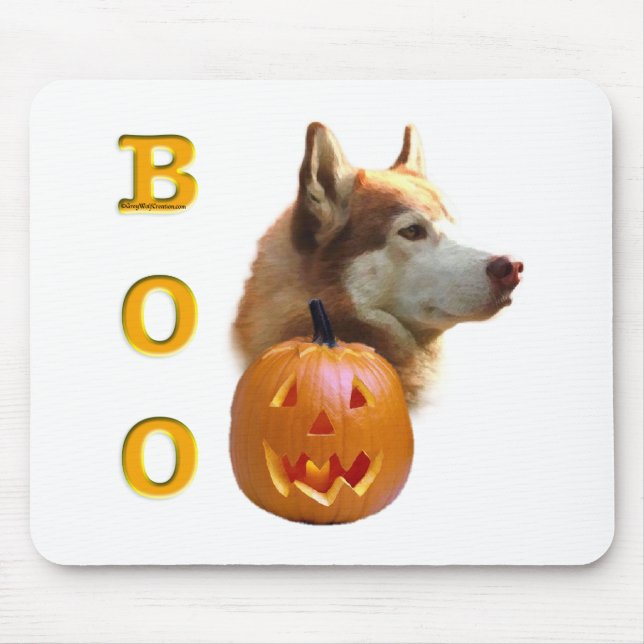 Siberian Husky (red) Boo Mouse Pad (Front)