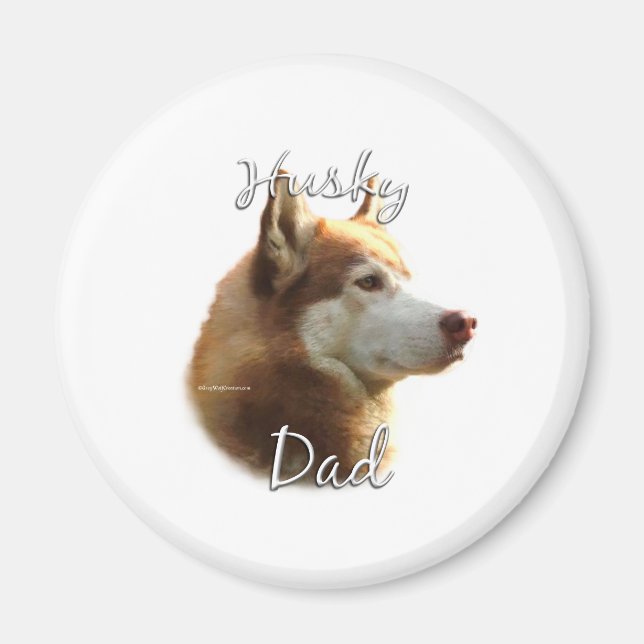 Siberian Husky (red) Dad 2 Magnet (Front)